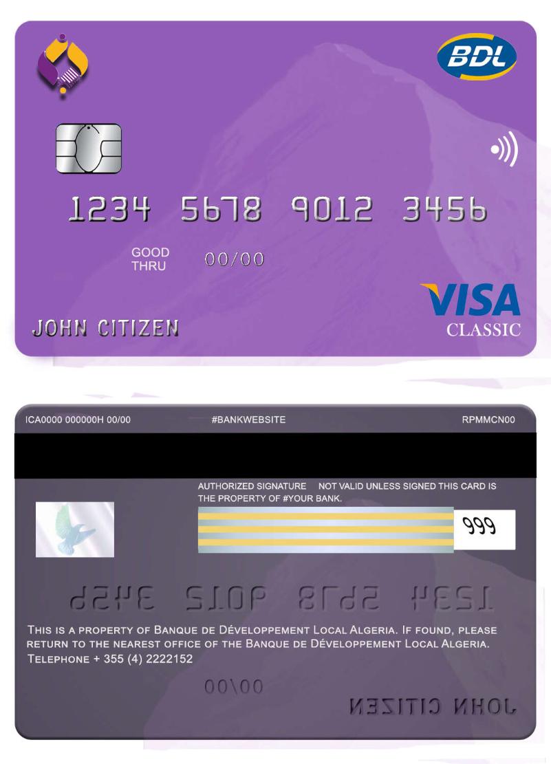 Algeria Banque de developpement visa card